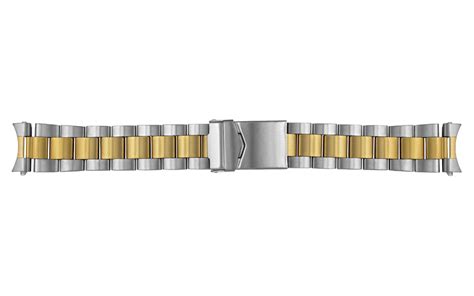 hadley-roma 22mm two-tone straight end rolex president style watch band|Metal Watch Band .